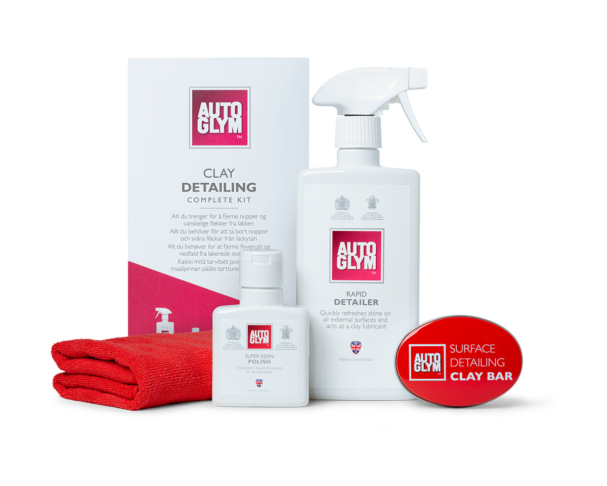 Autoglym Surface Detailing Clay Kit - Sprayvax/Rengöringslera/Polish