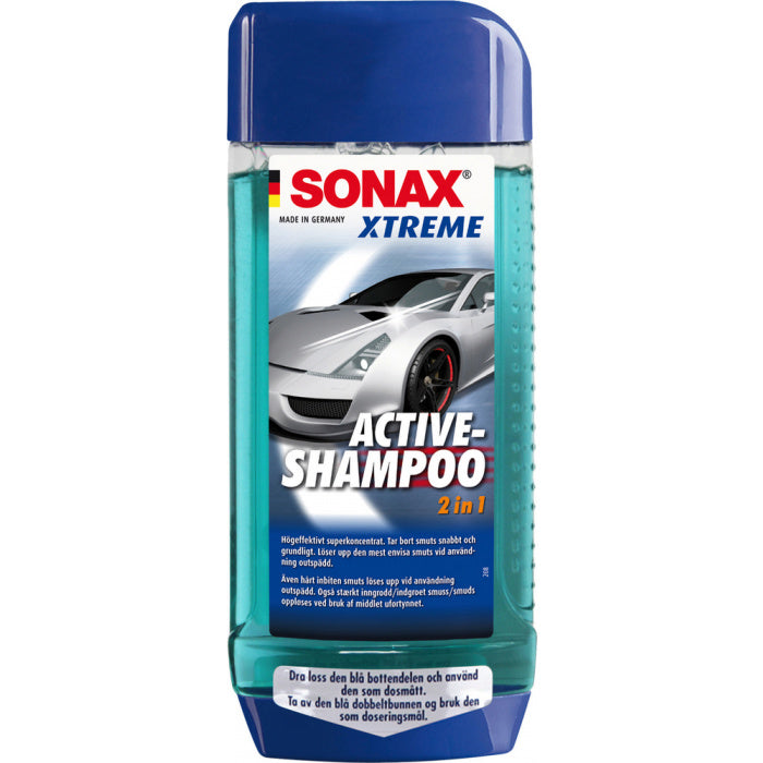SONAX Xtreme Activeshampoo 2in1 500 ml – Högeffektivt bilschampo utan vax