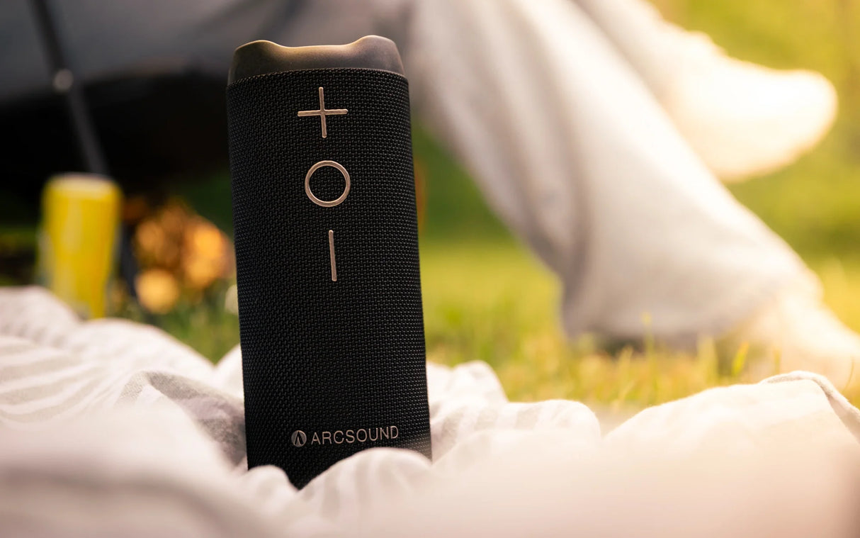 Arcsound EDGE kraftfull bärbar högtalare med Bluetooth, svart