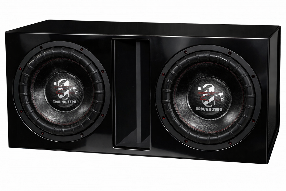 2-Pack Ground Zero GZAW 12-2.5K-D2 I portad låda