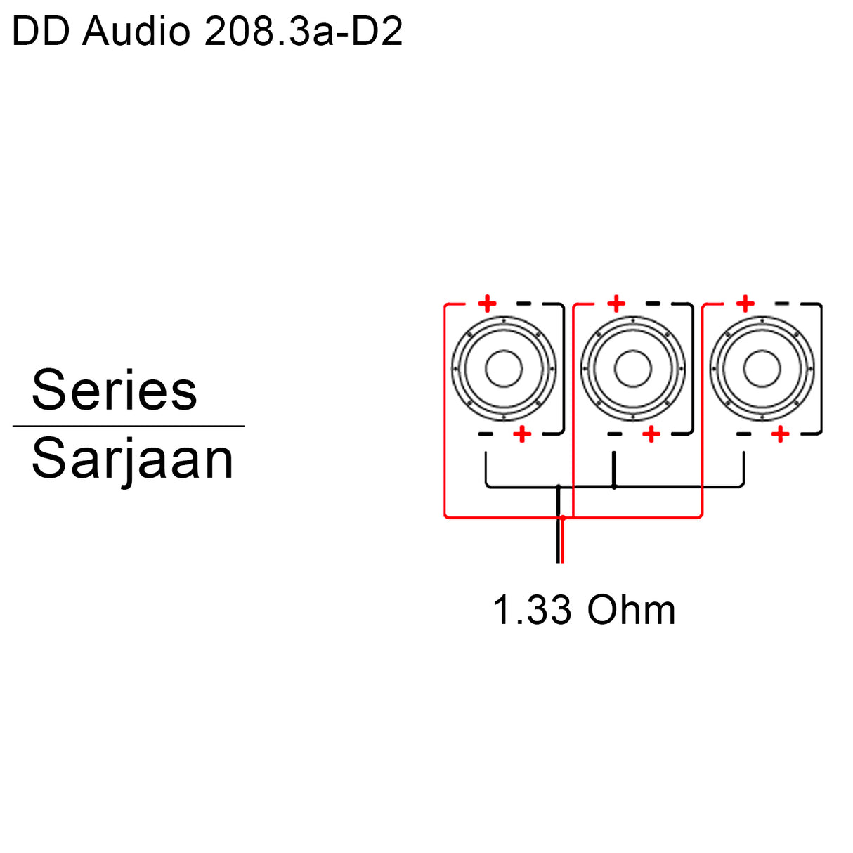 DD Audio LE-208.3a-D2, 3x8 tums baslåda