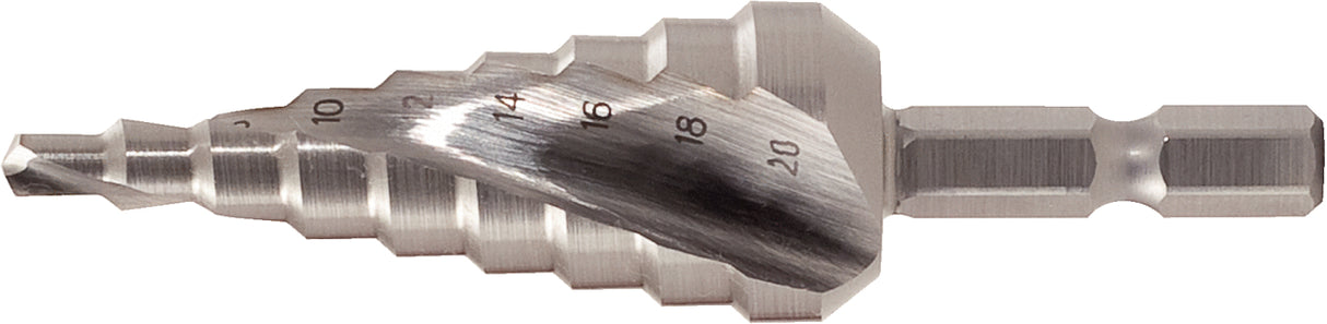 KS TOOLS 1/4" HSS nivåborr-bit,Ø 4-20mm, 9 nivåer