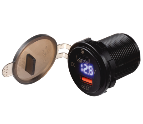 4Connect 4-600162 waterprof USB-charger with voltage display