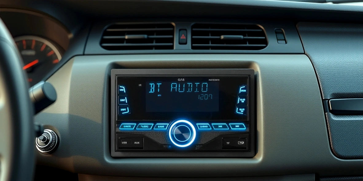 GAS MAD M230-BTN dubbel-DIN med Bluetooth, DSP och 3 par lågnivå