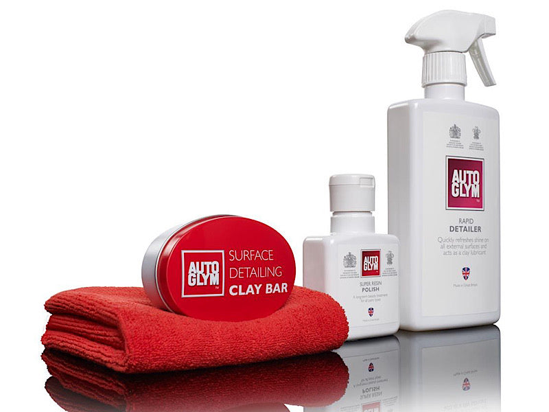 Autoglym Surface Detailing Clay Kit - Sprayvax/Rengöringslera/Polish