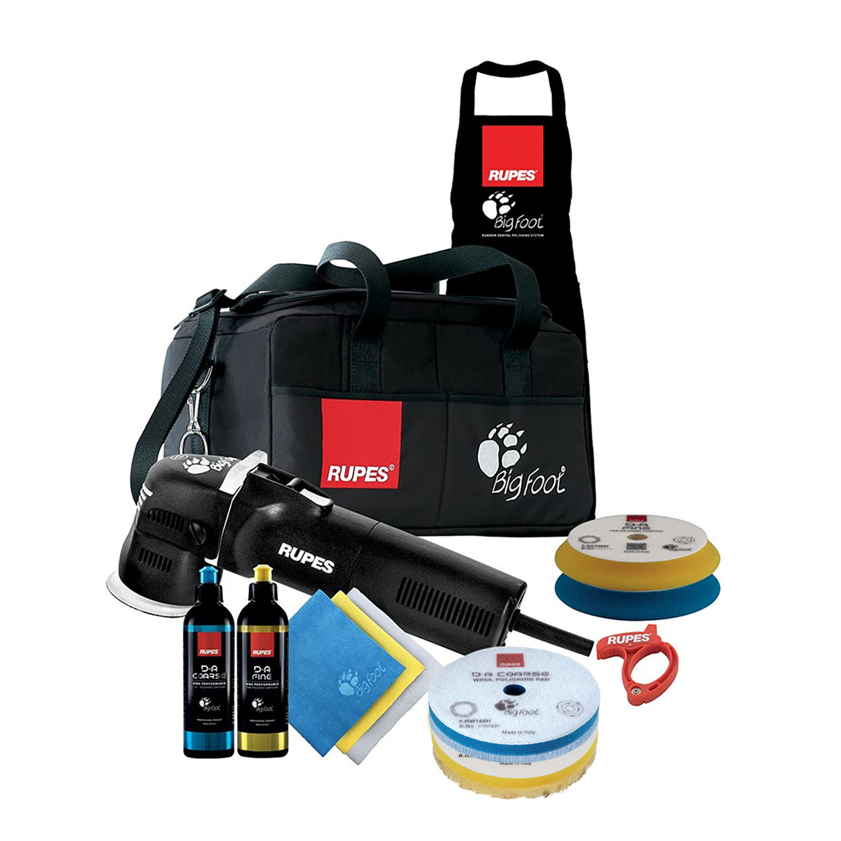 Poleringskit med oscillerande polermaskin RUPES BigFoot LHR75E/LUX, 400 W, Ø75 mm (4000 – 5500 rpm)