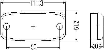 LED-positionsljus VIT REFLEX HELLA