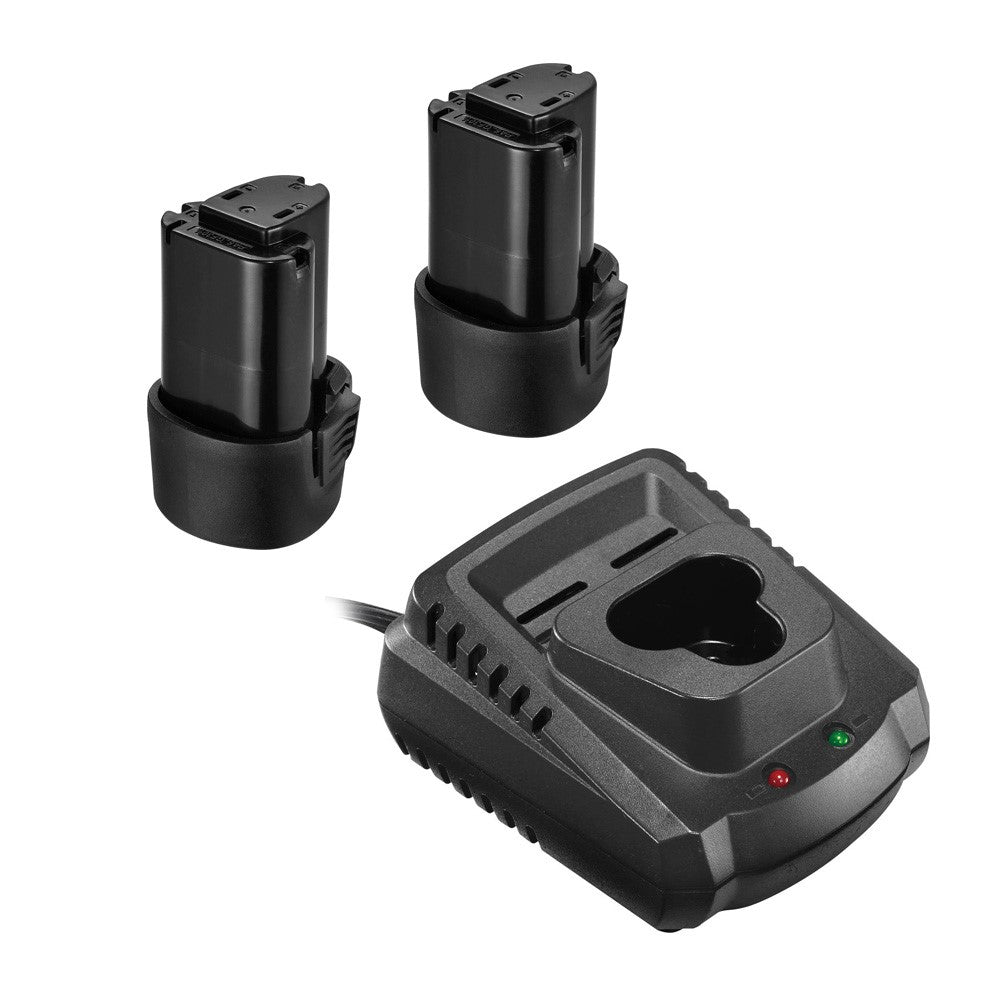 Durofix Spärrskaft 3/8" 12V, 152 mm förlängd hals – Kit med 2 batterier och väska