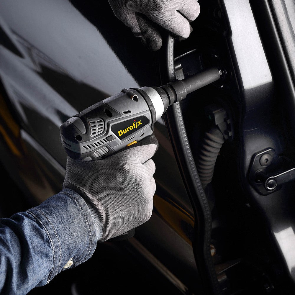 Durofix Mutterdragare 3/8" 12V Kompakt – Komplett Kit med 2 Batterier, Laddare och Väska