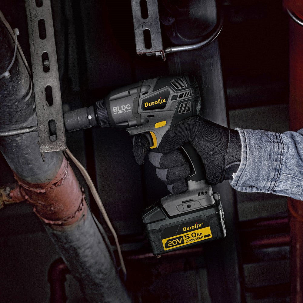 Durofix Mutterdragare 1/2" 20V – Komplett kit med 2 batterier och väska