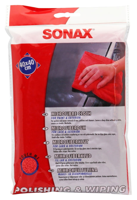 SONAX Microfiberduk för lack och exteriör – Professionell polérduk 40×40 cm