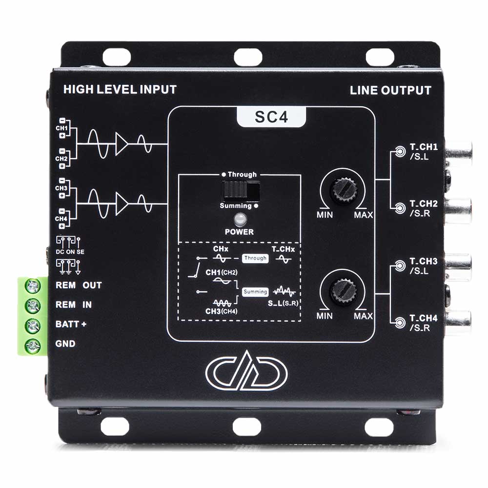 DD Audio SC4a 4-channel signal converter with 12v Remote