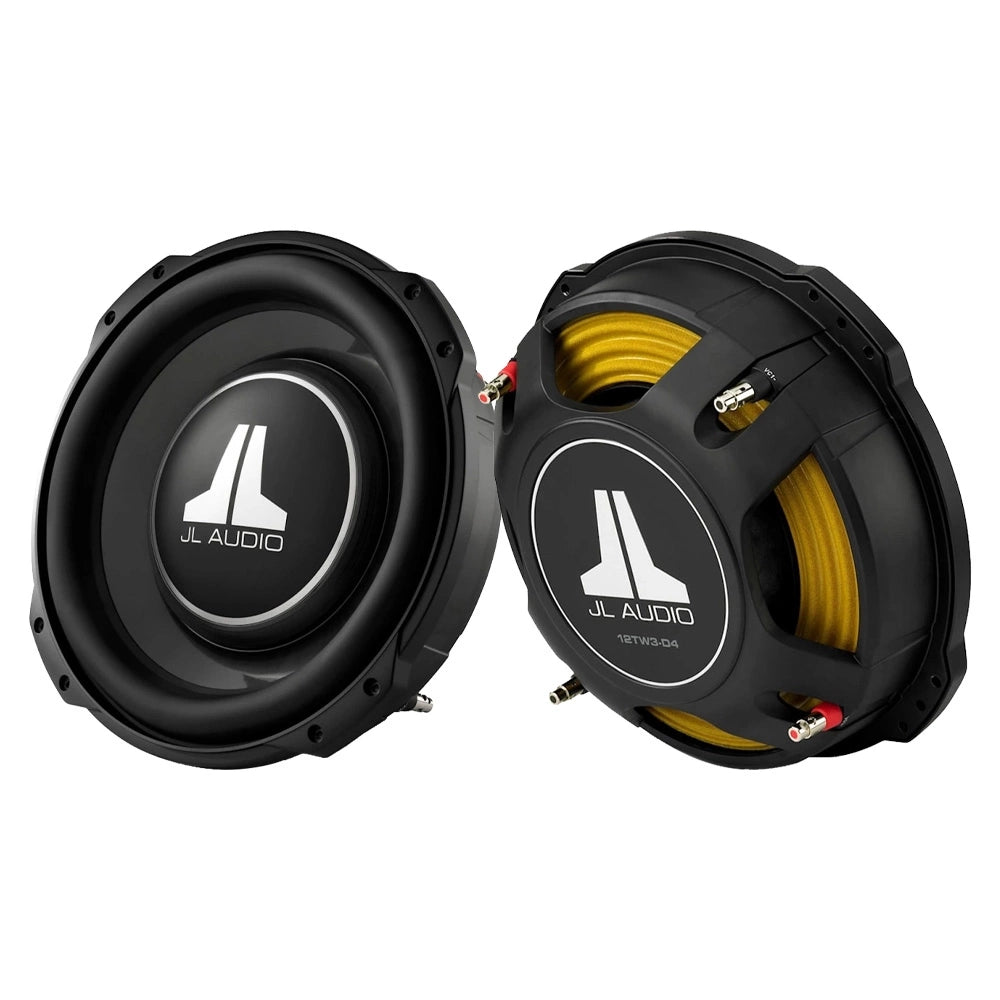 2-pack JL Audio 12TW3-D4, slimmat 12 tums baselement