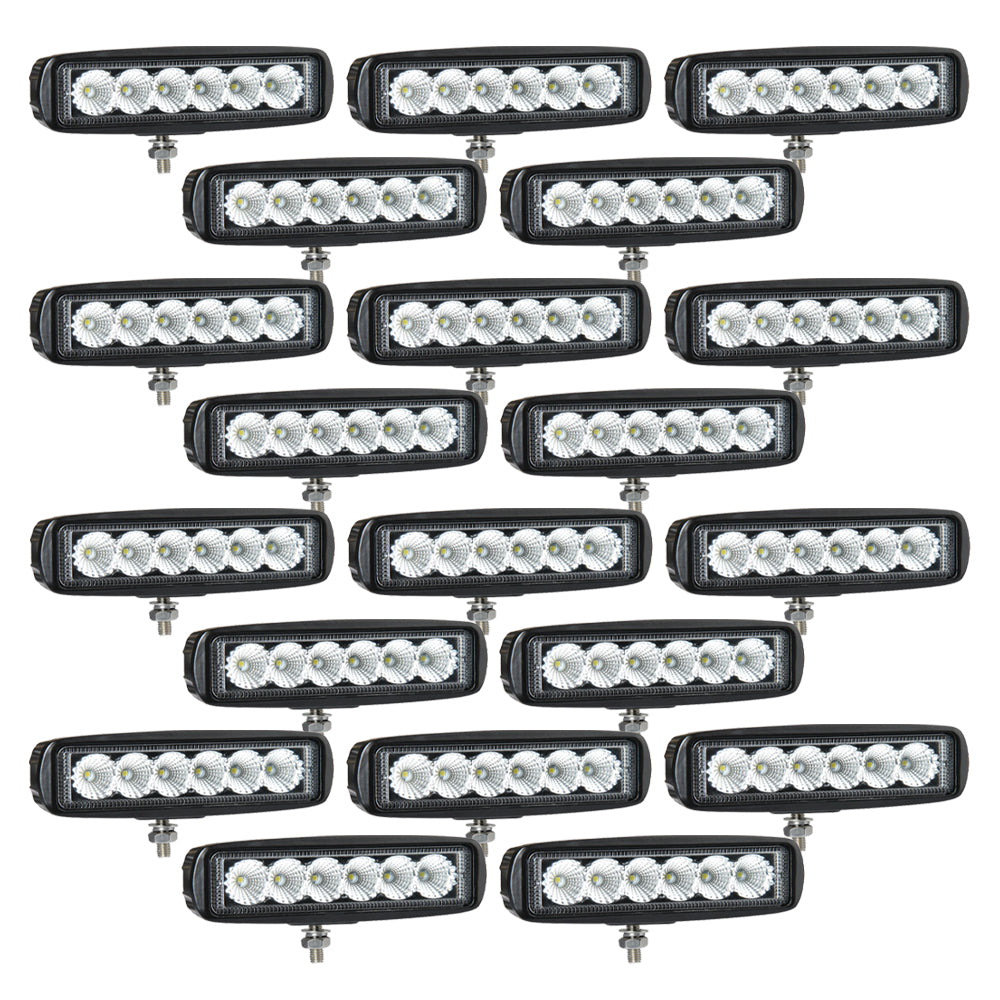 20-pack NIZLED B18RF, 15.8 cm back-/arbetsljus, 18W, arbetsljuspaket