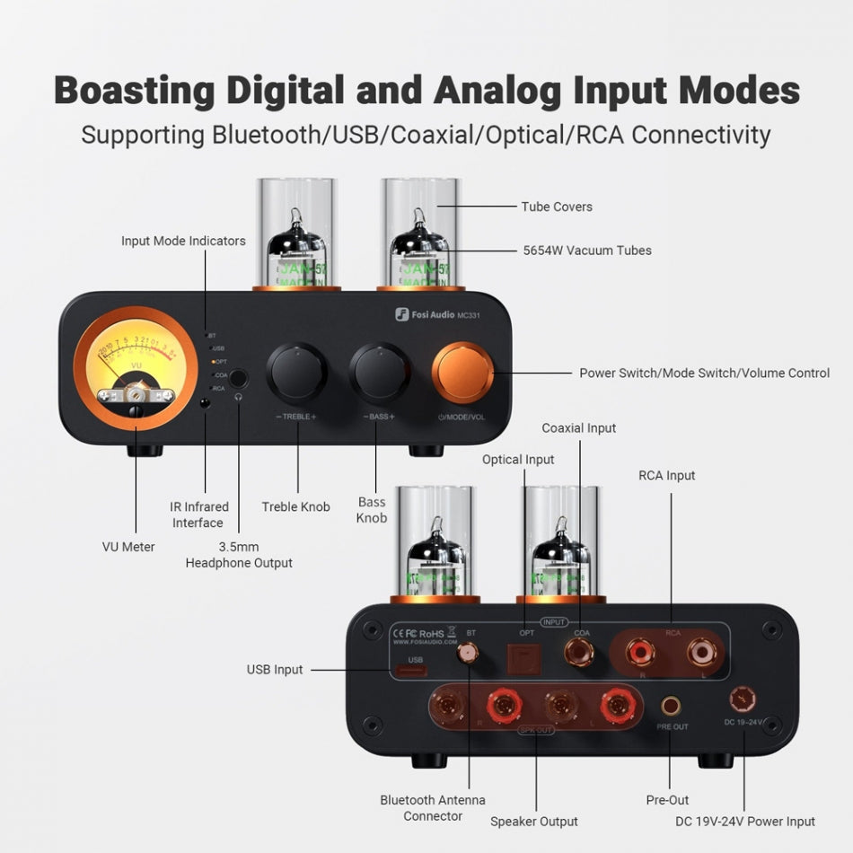 Dynavoice Definition DM-6II med Fosi Audio MC331, stereopaket