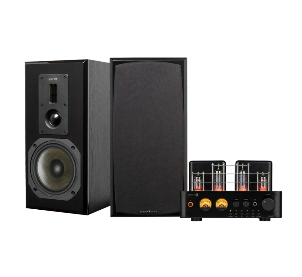 Dayton Audio HTA100 & Dynavoice DM-6II, svart stereopaket