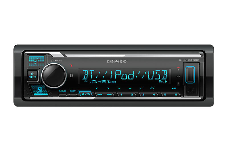Kenwood KMM-BT309 & Bass Habit PLAY-högtalare, bilstereopaket