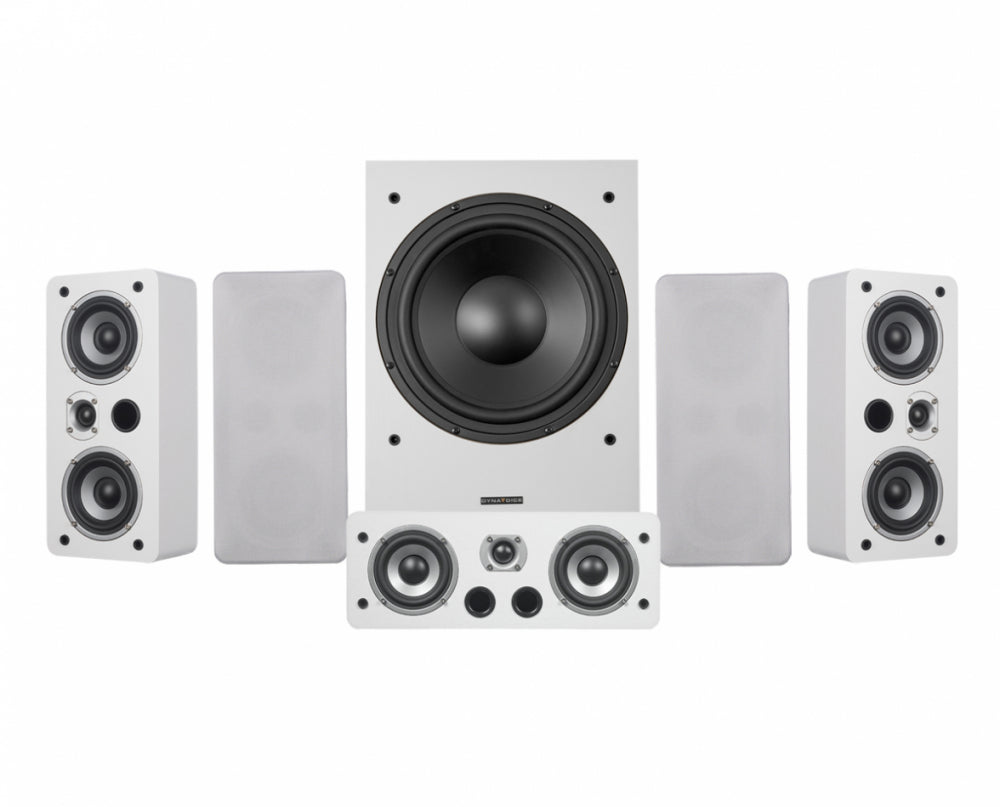 Dynavoice Magic LCR-4 EX v3 högtalarpaket 5.1 med MW12, vitt