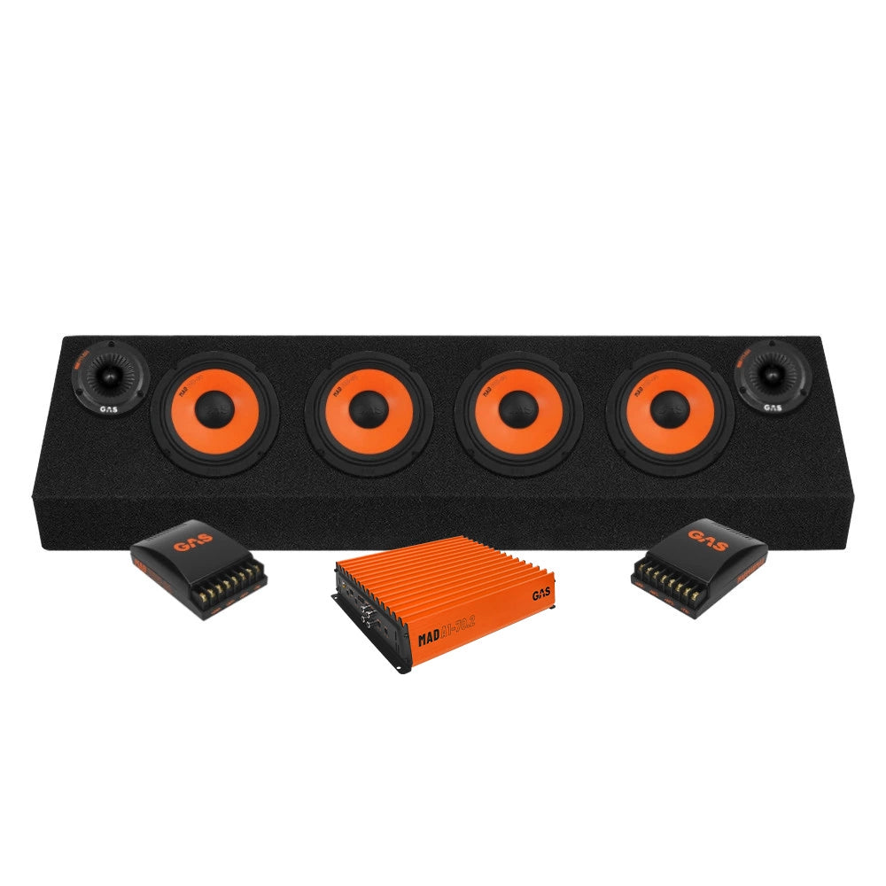 GAS MAD PM1-64 & PT1-254 i PRO SPL-låda med MAD A1-70.2, raggarpaket