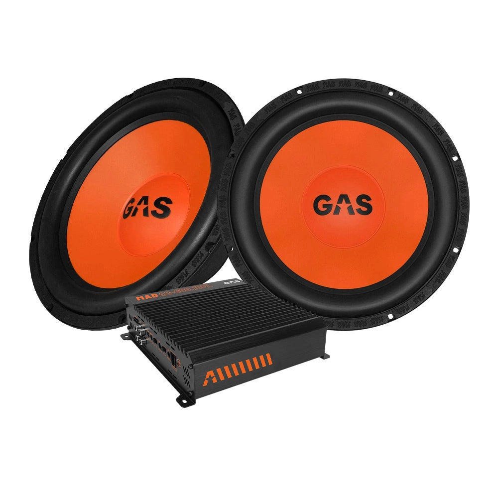 2-pack GAS MAD S1-124 & MAD A2-600.1DFL, 12" baspaket