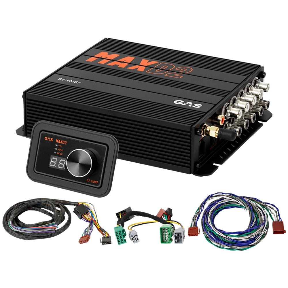 GAS MAX D2-610BT, 10-kanalig ljudprocessor/DSP till Volvo 2007-2016 (High Performance)