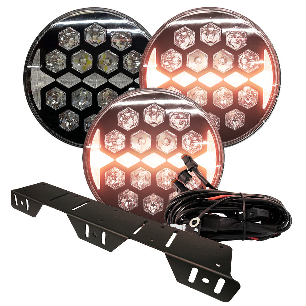 NIZLED Extraljuspaket 3-pack R140DRL, 140W med fäste och kabelstam
