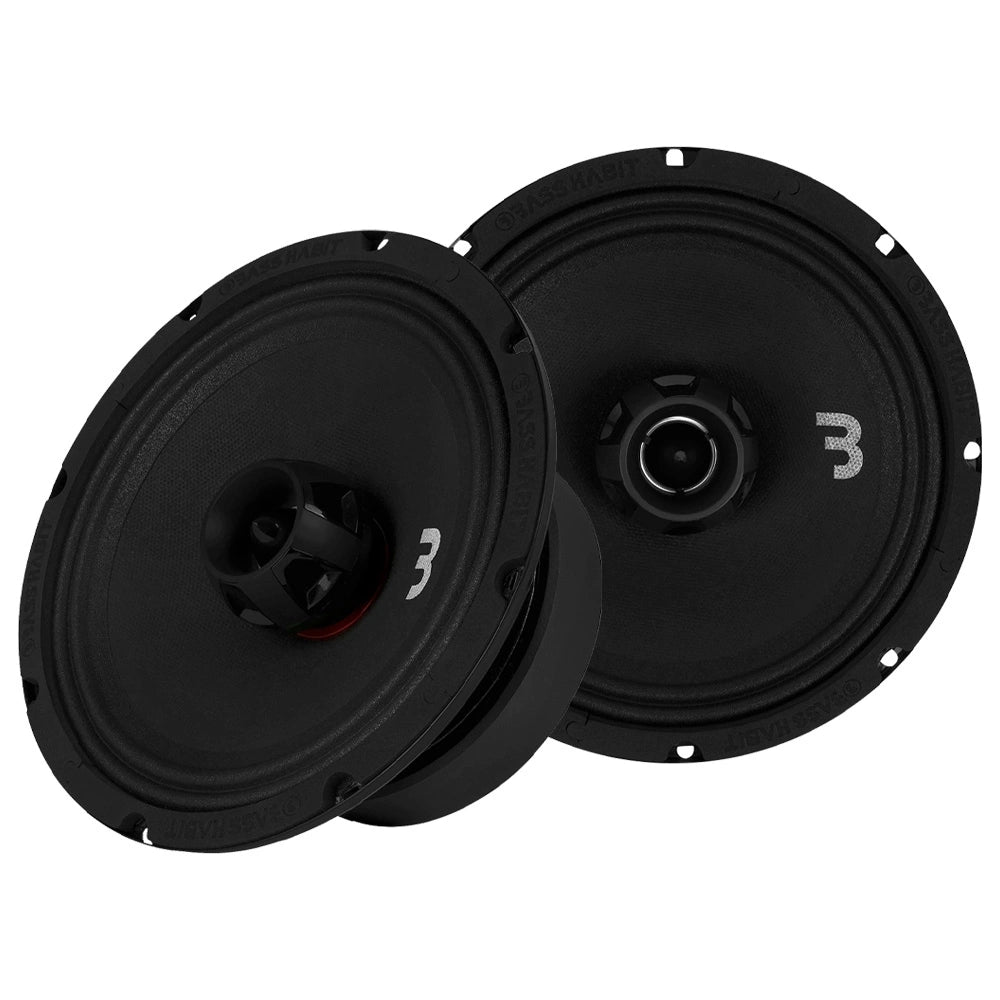 2-pack Bass Habit SPL Elite SE200CX, 8 tum koaxialhögtalare