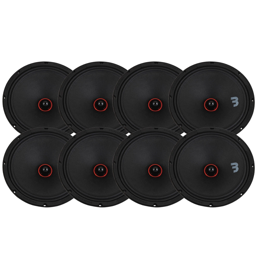 8-pack Bass Habit SPL Elite SE250M 10" midbas