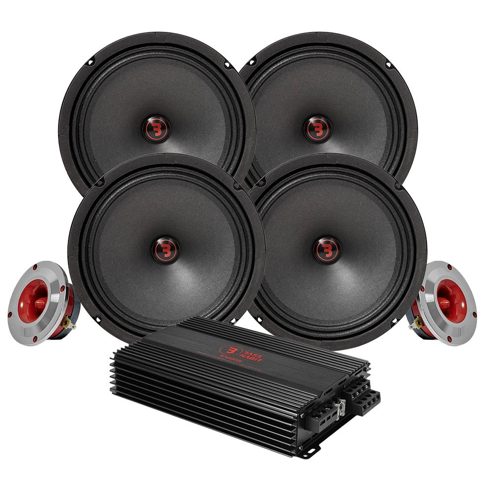 Bass Habit Rebel SR200M med SR25T & RA800W, SPL-paket medium