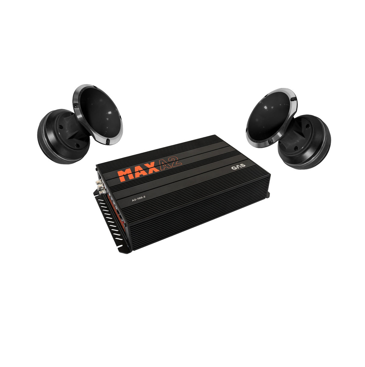 GAS MAX A2-100.2 + Loud as Hell Inferno 3″ 8 Ω Kit