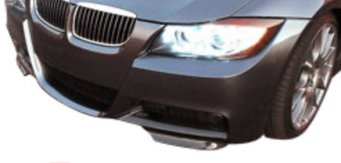 BMW E90/91 Frontspoiler läpp set i äkta kolfiber för M-Technik typ 2 fram spoiler