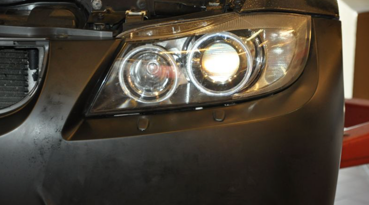 BMW E90/91 Strålkastarrengöring eftermonteringskitt till stötfångare fram