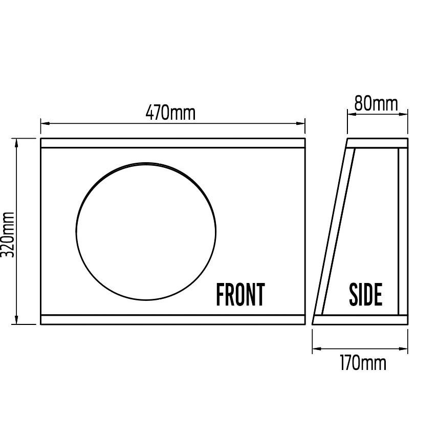 10" Baslåda Flat-sloped