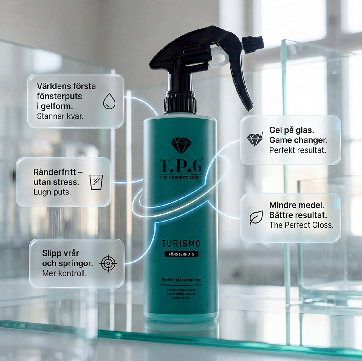 Turismo Gel - Fönsterputs 500ml