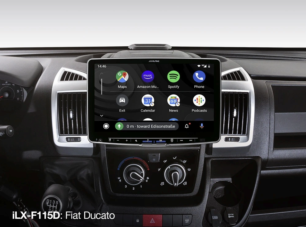 Alpine ILX-F115D (Halo 11), bilstereo med CarPlay, Android Auto och DAB+