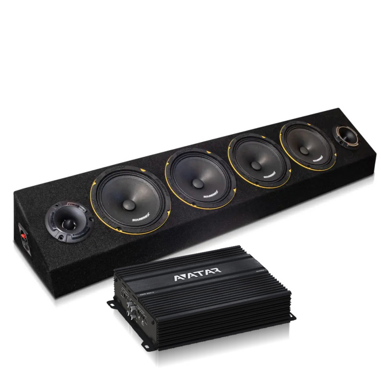 JL Audio CP210-W0v3 med Soundmax SX-MX6, Maxat A-traktor paket