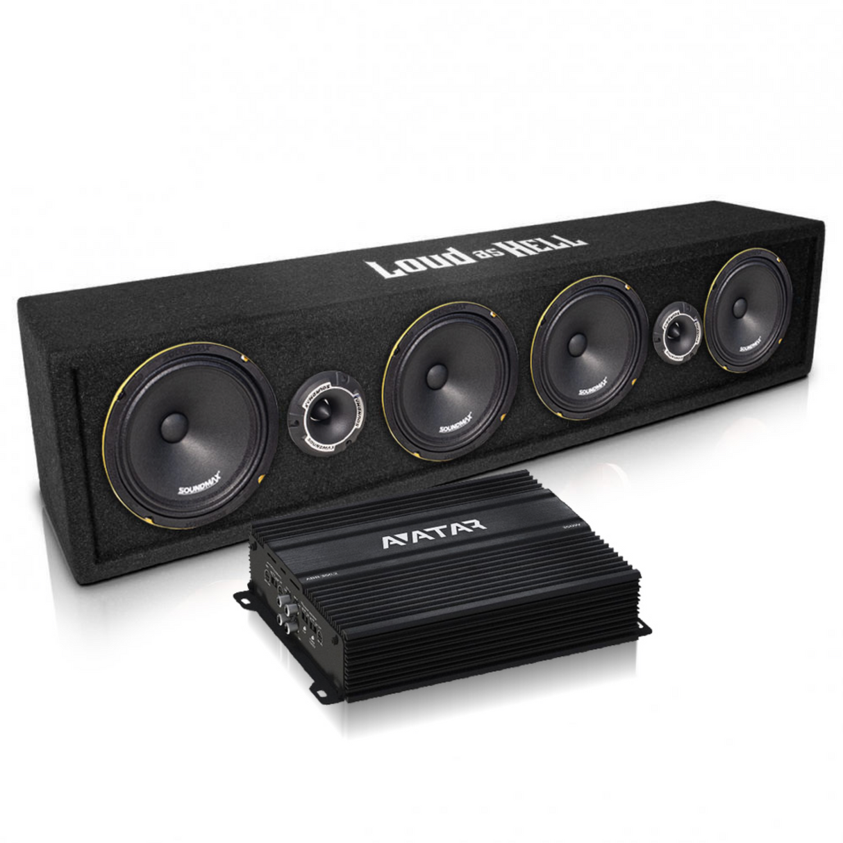 Bass Habit E300D1 med Soundmax SX-MX6, Ultimat strögpaket
