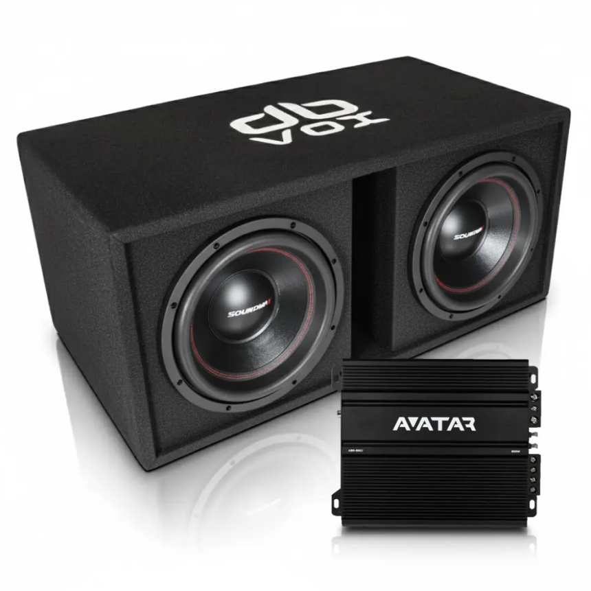 2x12" Soundmax SX-FX12.D4 dBVox låda Ampkit