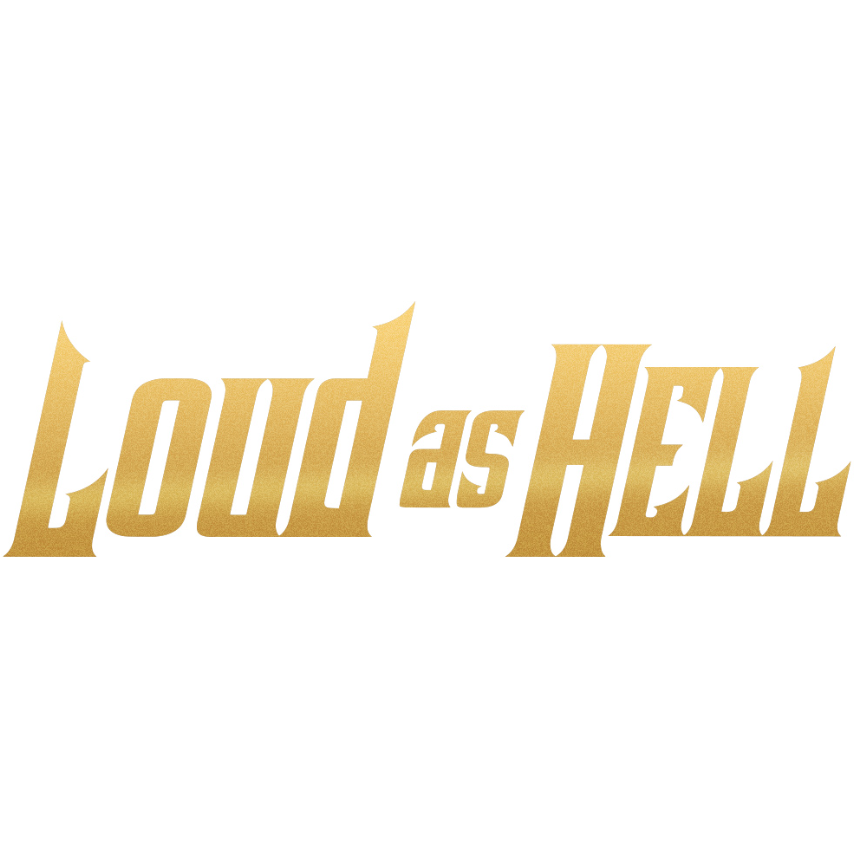 LOUD AS HELL dekal - GULD