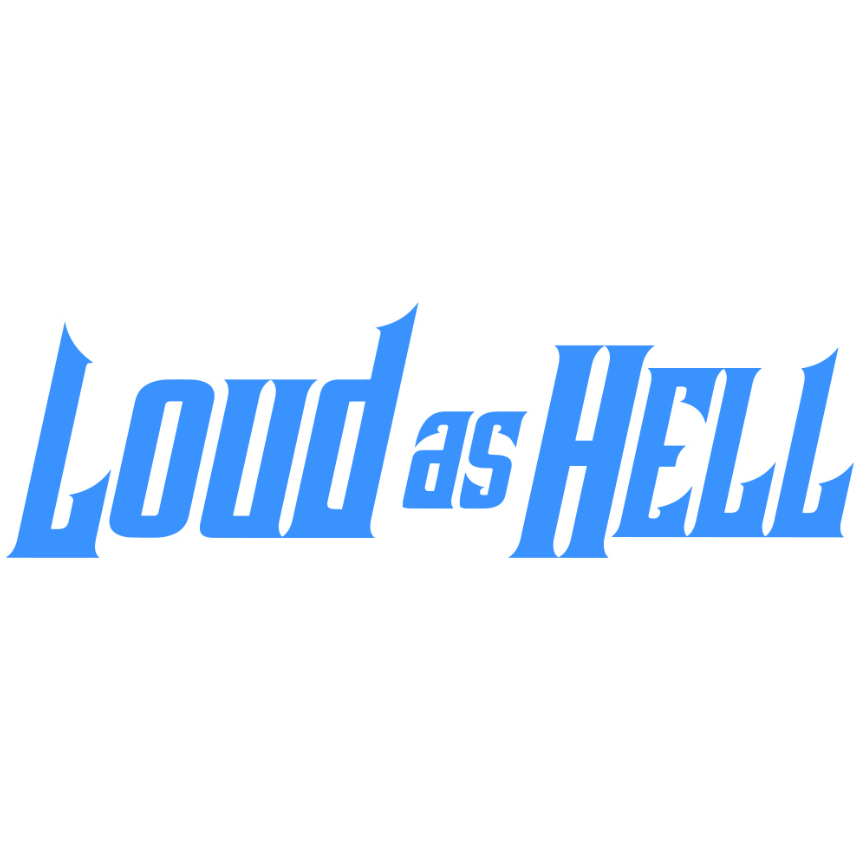 LOUD AS HELL dekal - BLÅ