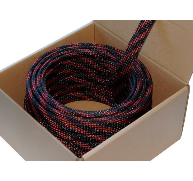 FOUR Connect 4-NS100M-BR6 nylonsock Black / Red 6 /12mm 100m