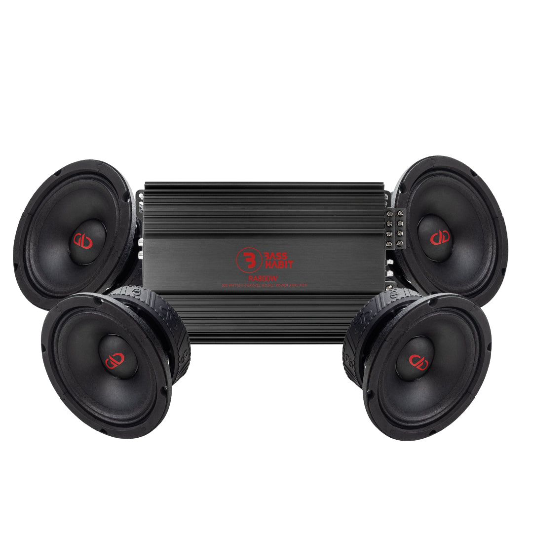 4-pack DD Audio VO-M408-S4 med RA800W