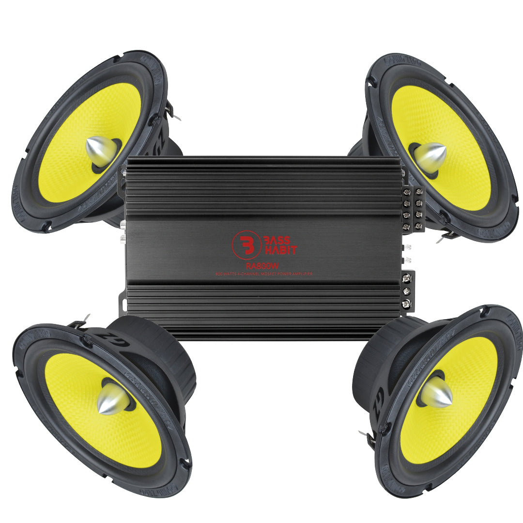 4-Pack Ground Zero GZTK 165 med RA800W