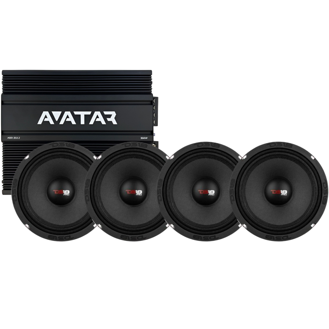 4-pack DS18 PRO-X8.4M med Avatar ABR-350.2, Brutalt paket