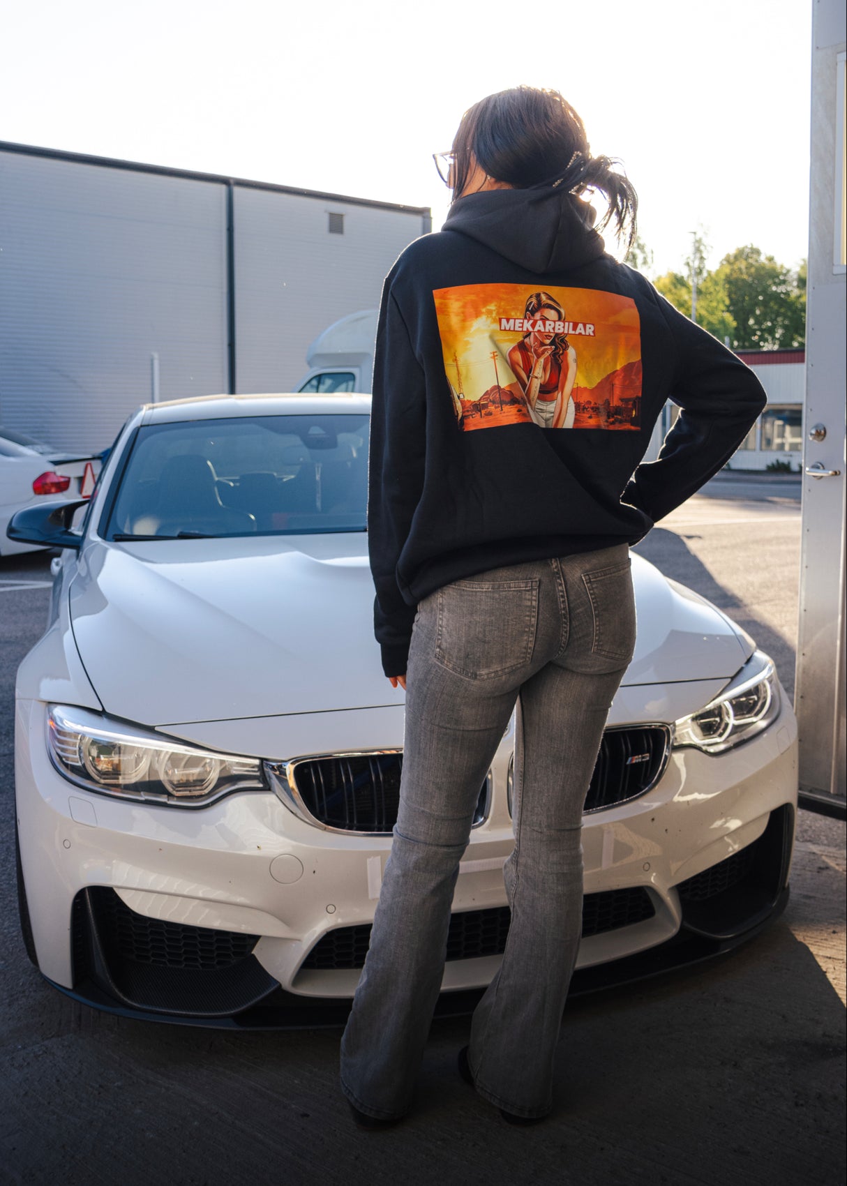 MekarBilar Hoodie Svart, M