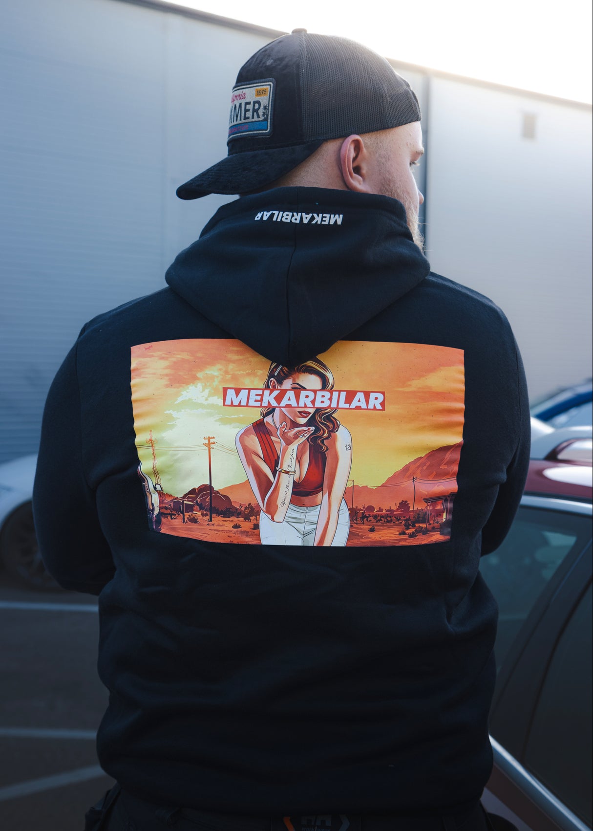 MekarBilar Hoodie Svart, M