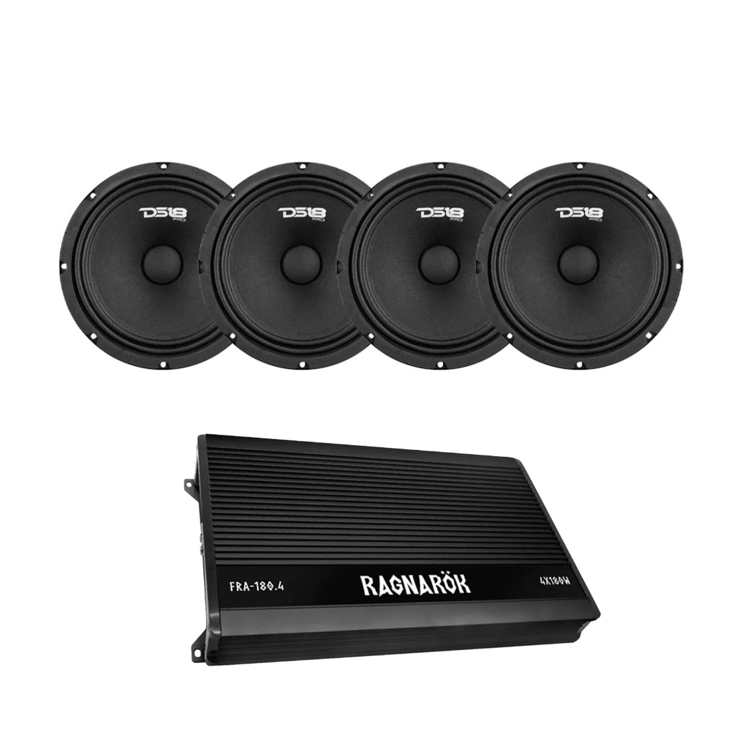 4-pack DS18 PRO-GM8.4 8 med Ragnarök FRA-180.4, Kaxigt paket