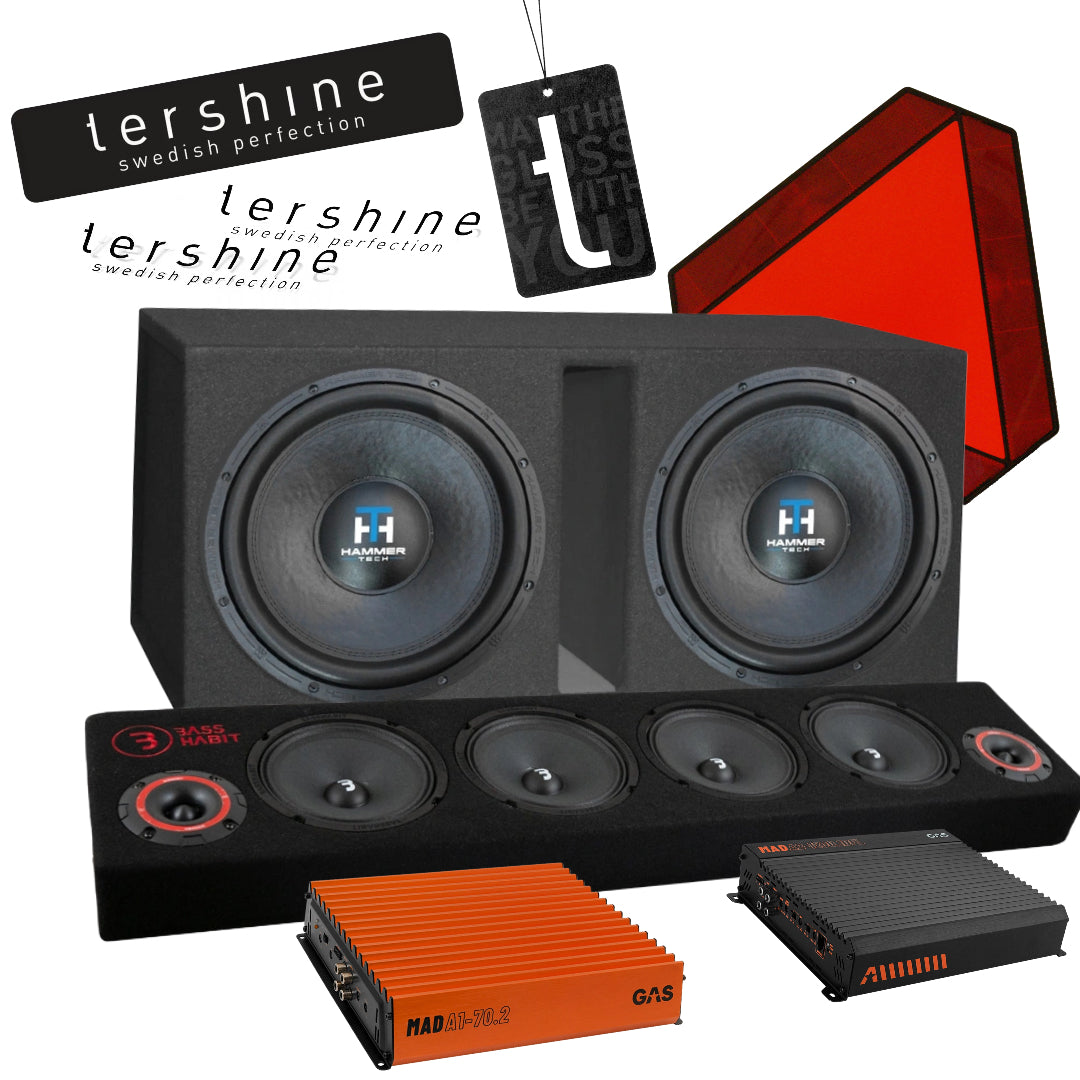 Hammer Tech LCW15V2-D4 A-traktor paket med Terhsine tillbehör, Kaxigt raggarkit