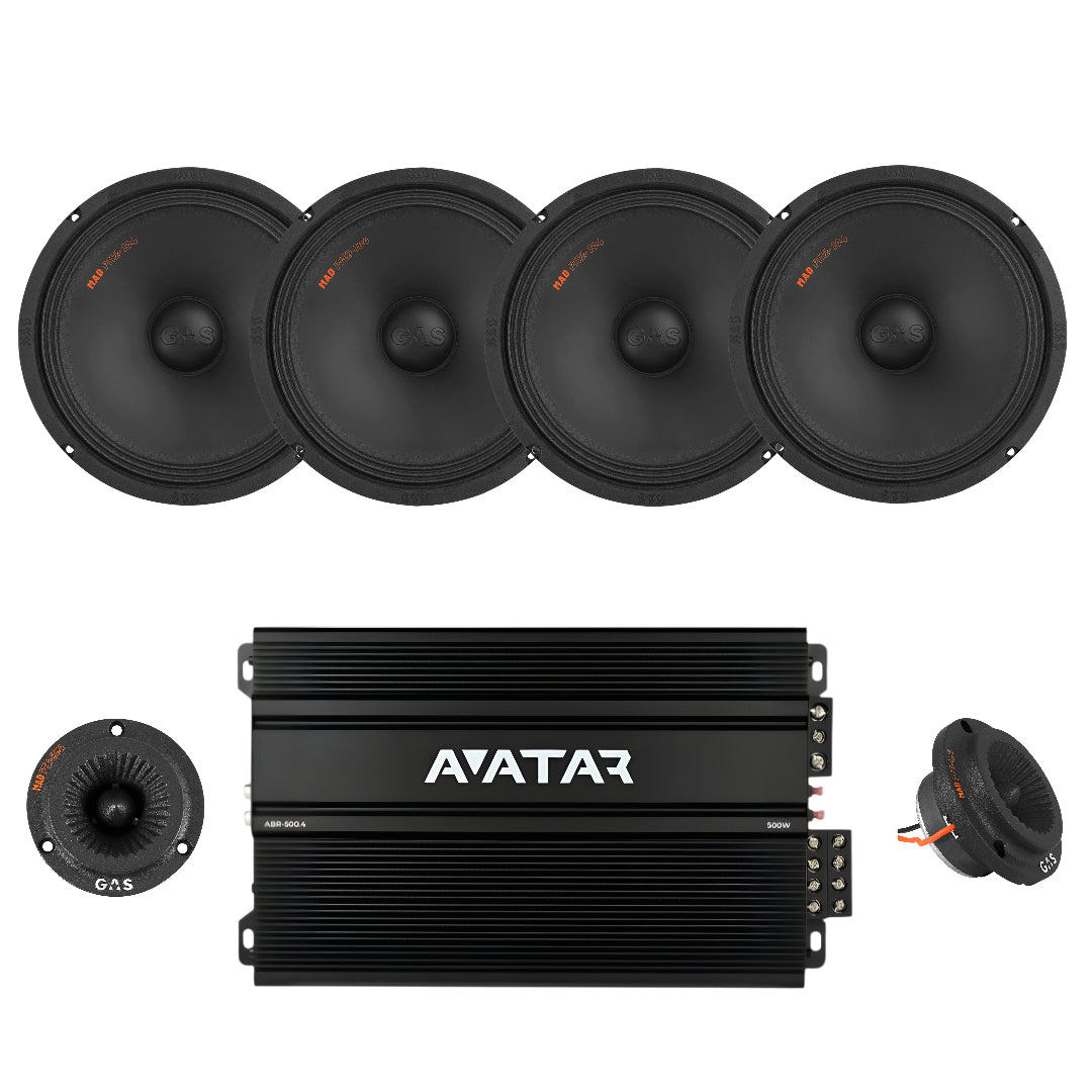 4-Pack GAS MAD PM2-104 med MAD PT1-254 och Avatar steg, Brutalt kit