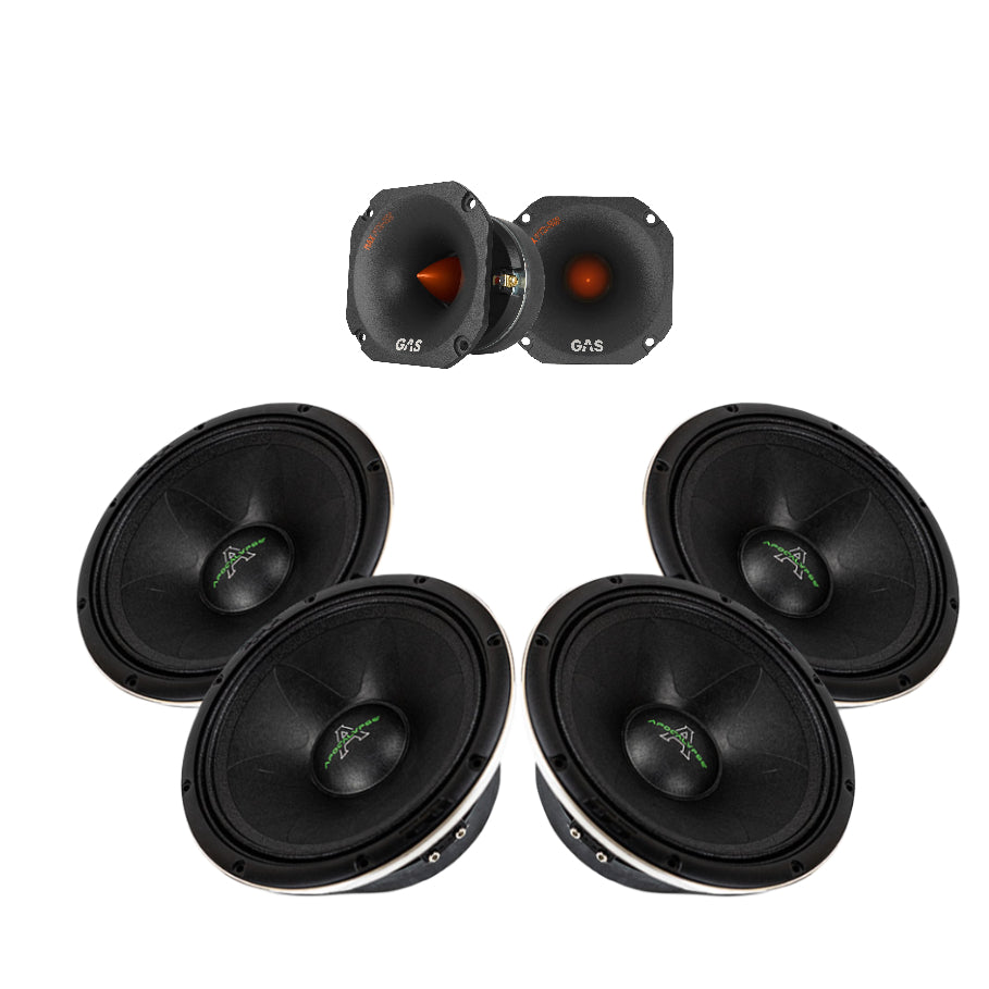 4-Pack Deaf Bonce AP-M80SQL med MAX PT2-388 horndiskant, Kaxigt kit